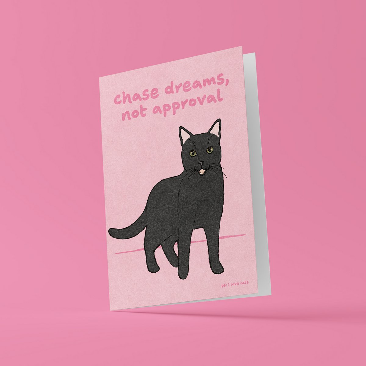 Biglietto di auguri 'Chase Dreams, NON APPROVATION'
