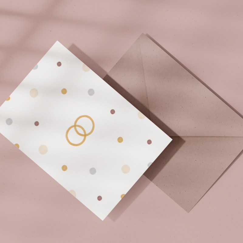 Eco Greeting Card — Rings, Dots and Circles