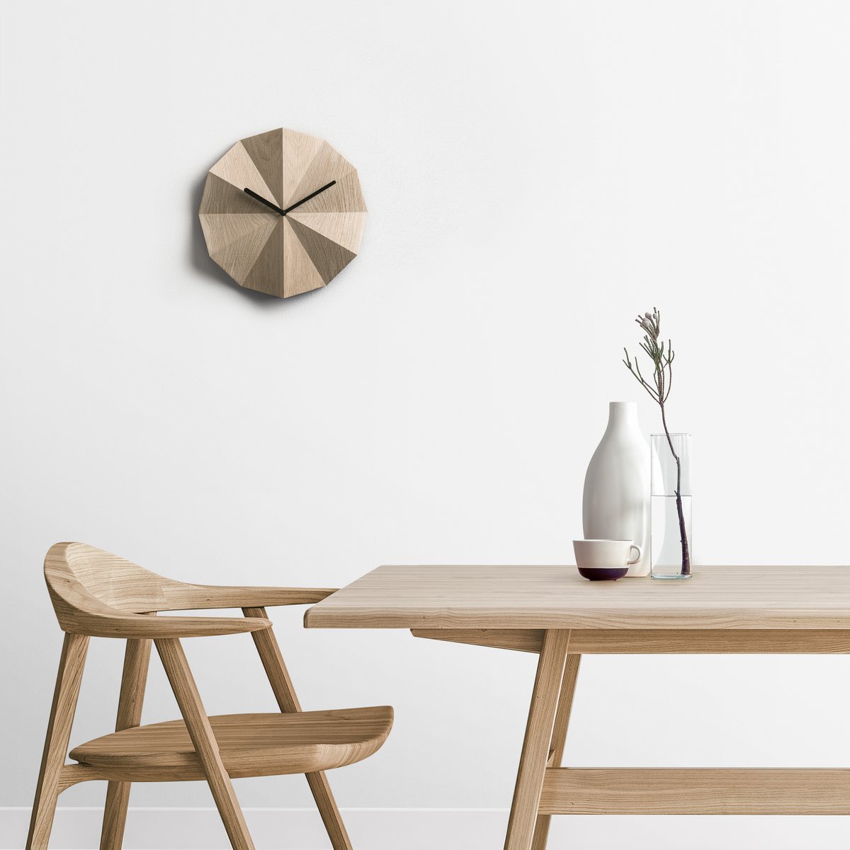 Horloge Delta en Bois de Chêne