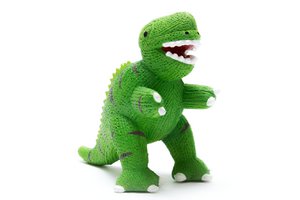 T-Rex-Dinosaurier-Badespielzeug/Beißring aus Naturkautschuk, grün