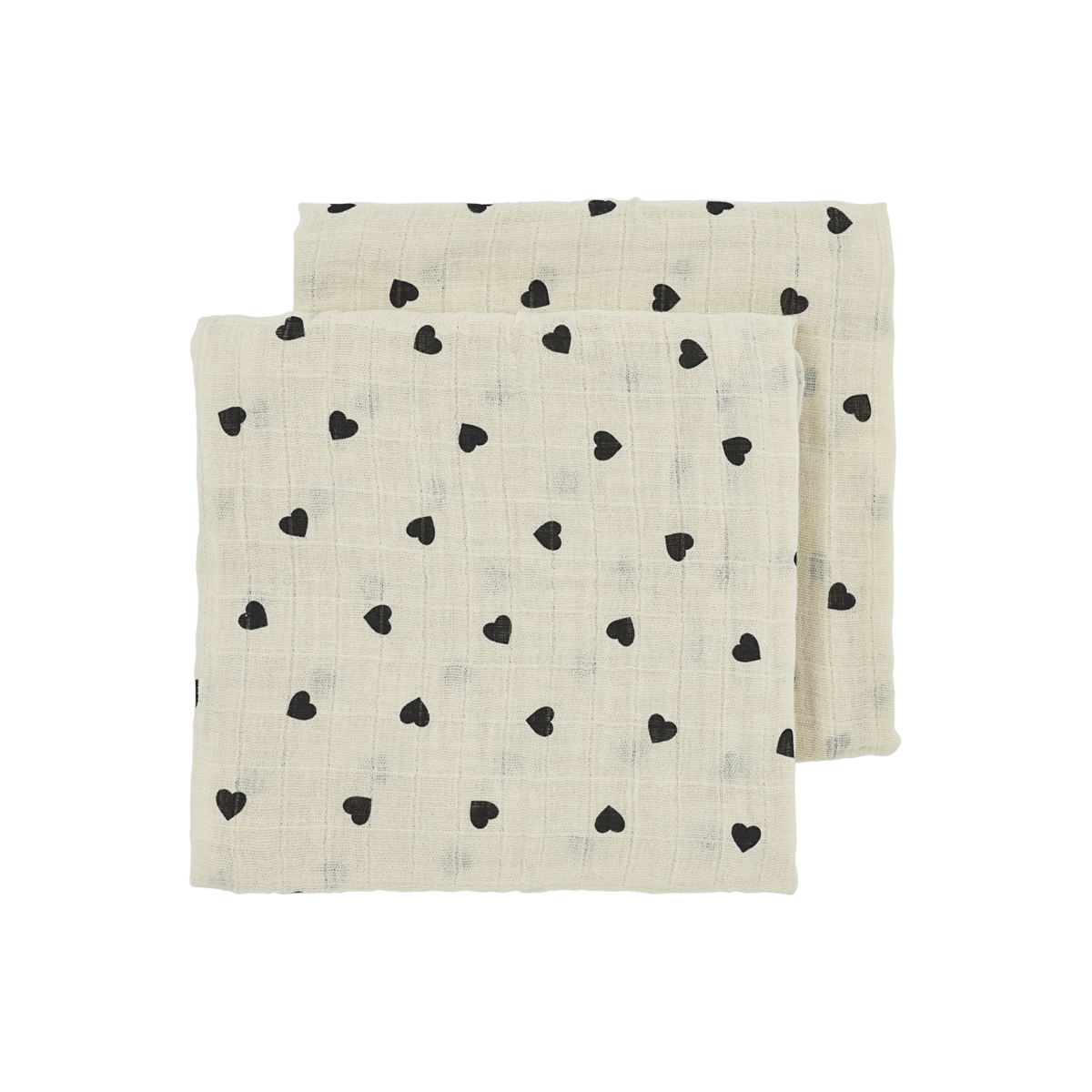 Sweet Heart Soft Sand/Black 70x70cm - 2-Pack