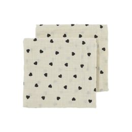 Sweet Heart Soft Sand/Black 70x70cm - 2-Pack
