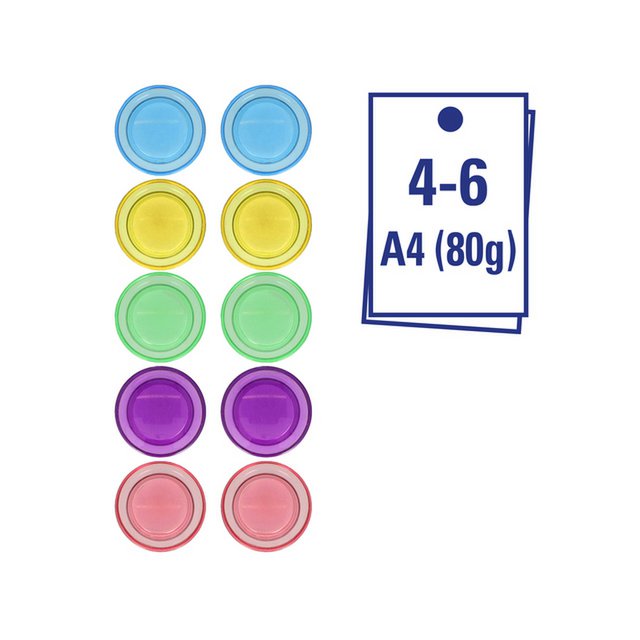 Magnet Westcott ist. transp. Farbpackung mit 10 Stück 30x8mm, 900gr.