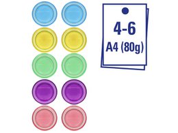 Magnet Westcott ist. transp. Farbpackung mit 10 Stück 30x8mm, 900gr.