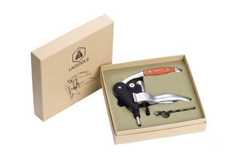 LAGUIOLE TIRE CORKSCREW PACKAGE WOOD HANDLE