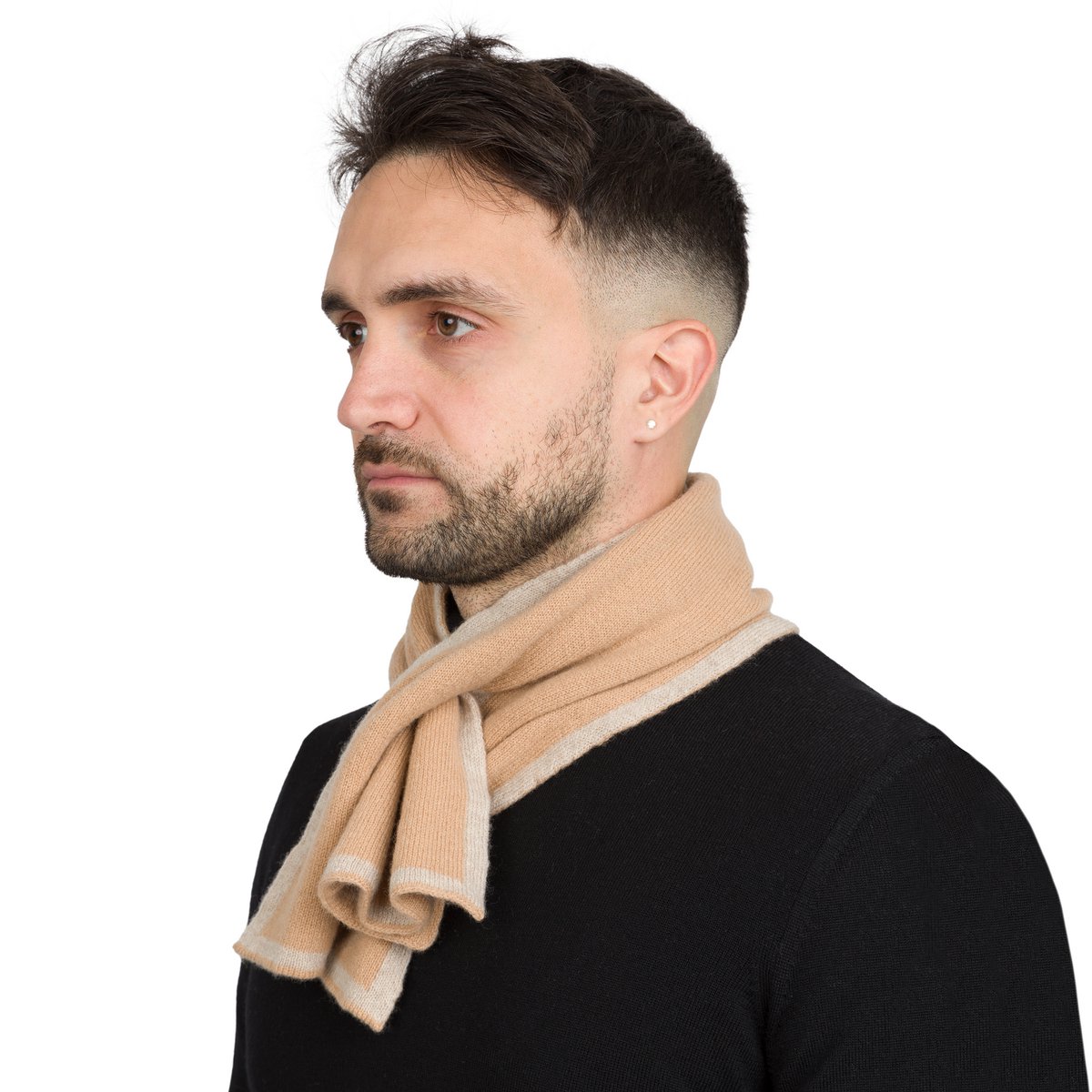 DUETTO - Bufanda de doble cara de puro cashmere
