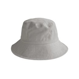 A light grey and black bucket hat with a ribbed texture, available in sizes S/M, M/L, and L/XL.