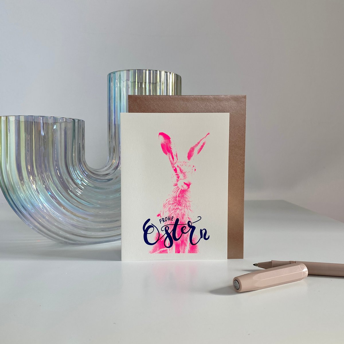 Frohe Ostern Foto pink