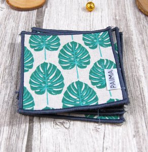 Washable make-up remover wipes - Monstera