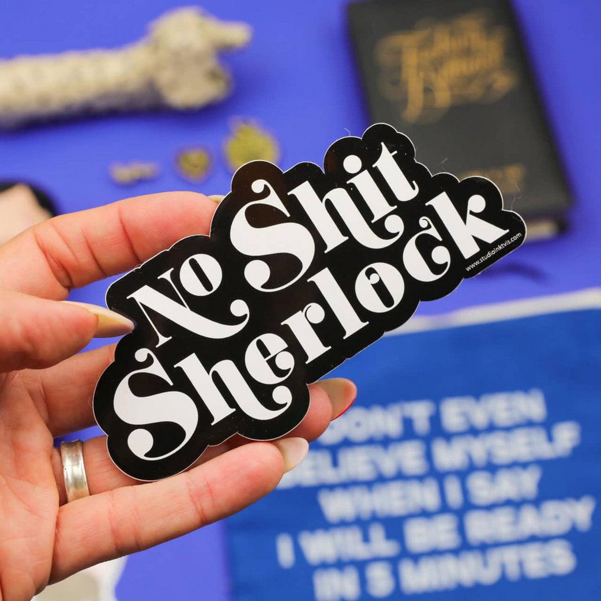 Klistermærke Nej lort Sherlock