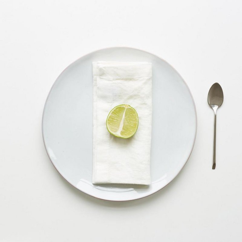 Optical White Linen Napkins Set of 2