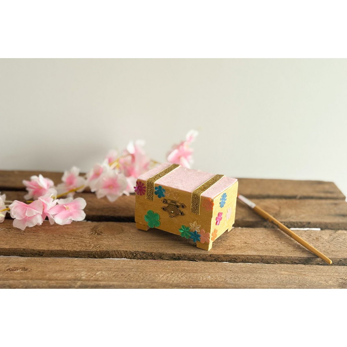 DIY Bastelset Schmuckschatulle Gold