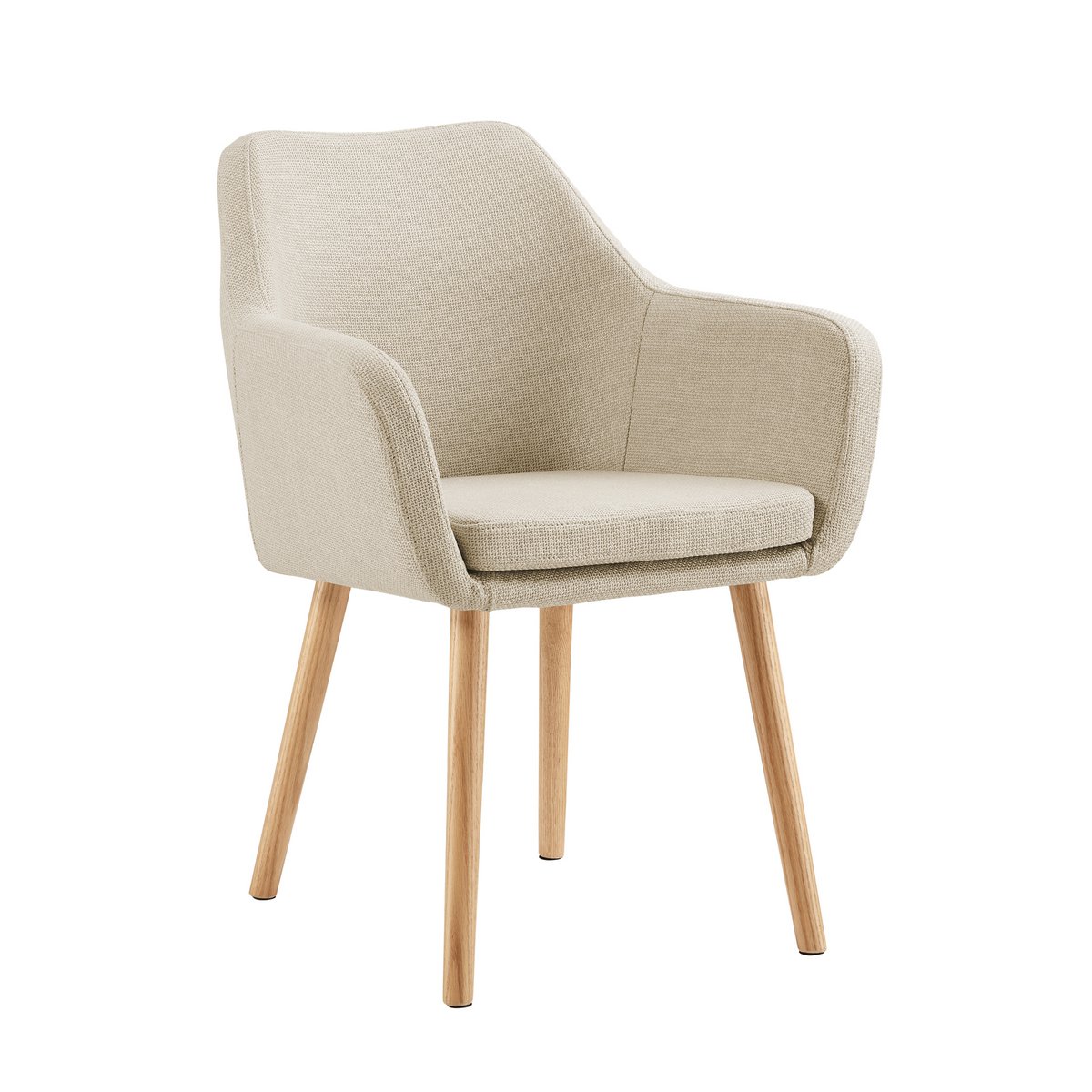 Armlehnstuhl Strukturstoff Beige