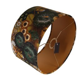 Paralume 30 cm - Stampa Floreale - Verde - Tessuto