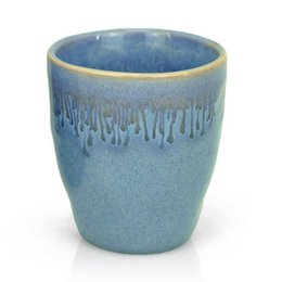 Stoneware Becher "Anker" blau