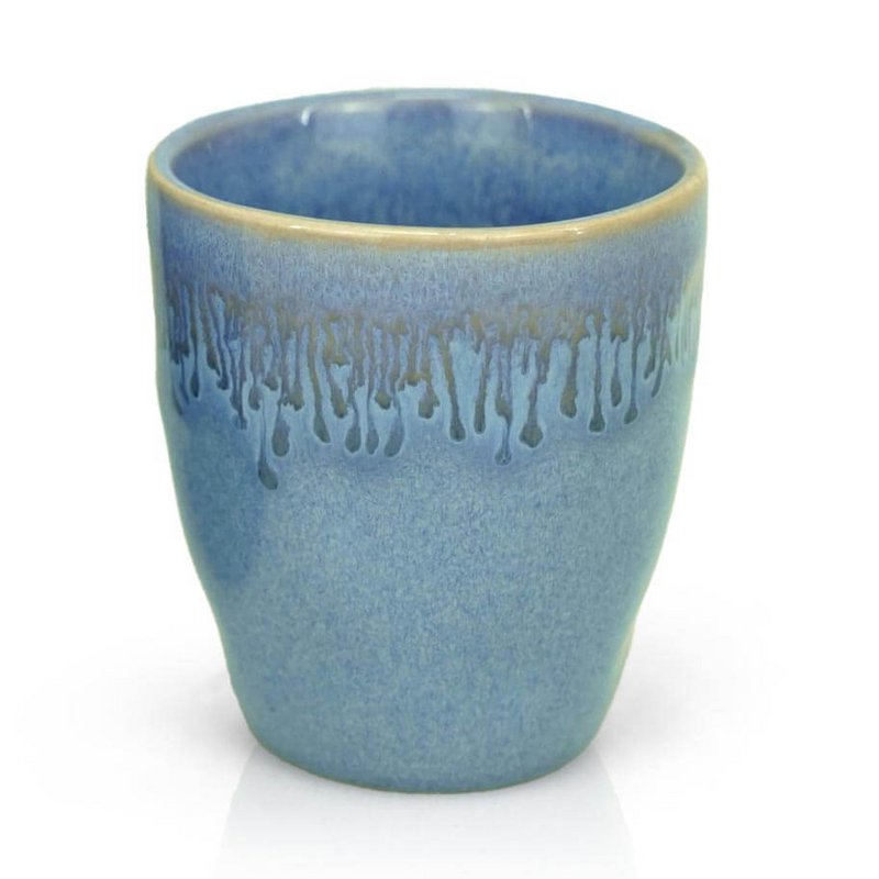 Stoneware Becher "Anker" blau