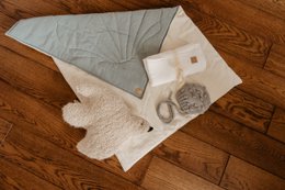 Leinenschalen-Kinderdeckenset "Eye of the sea"