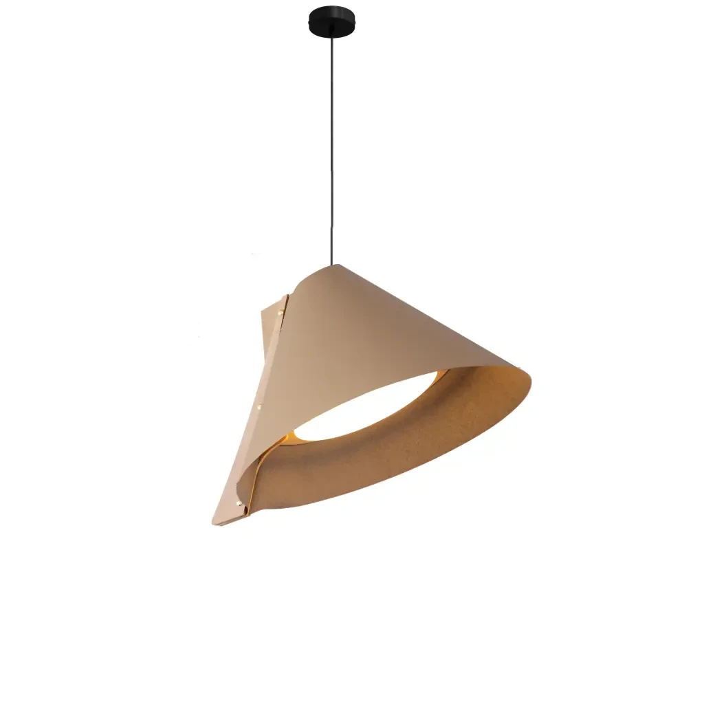 Silence S pendant light D28cm recycled leather
