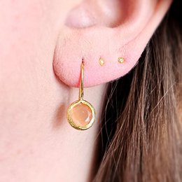 Glowdrop-Ohrring, Lachs Extra Small