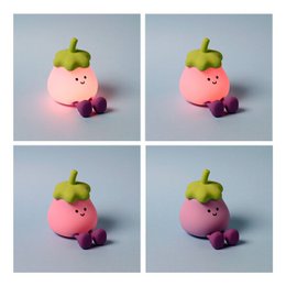 Veilleuse et support de téléphone Miss Aubergine