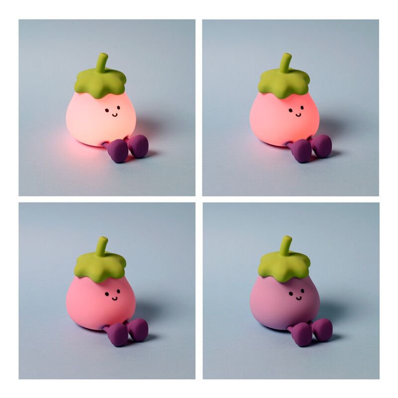 Veilleuse et support de téléphone Miss Aubergine