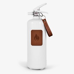 Brandblussers 2 kg - Donkerbruin leer