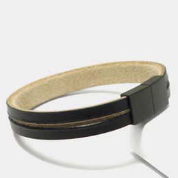  Men's leather bracelet with star design, available in sizes S, M, L, XL.