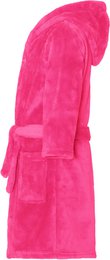 Fleece bathrobe uni - pink