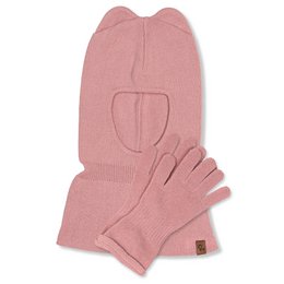 Kids' Knit Balaclava & Gloves Cotton 2-Piece Set