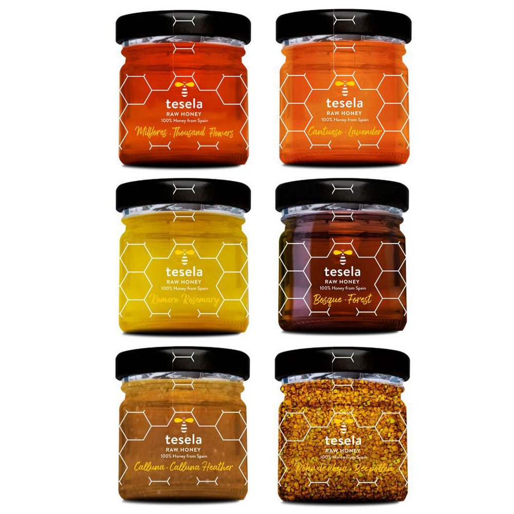 Raw Honey and Bee Pollen Gift Box Pack - mini 50gx6