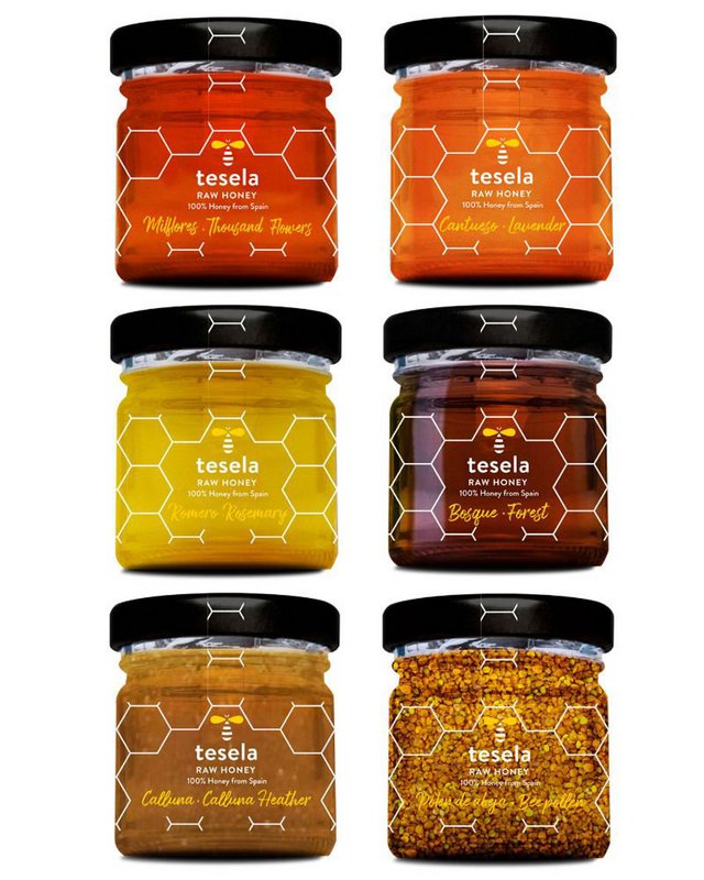 Raw Honey and Bee Pollen Gift Box Pack - mini 50gx6
