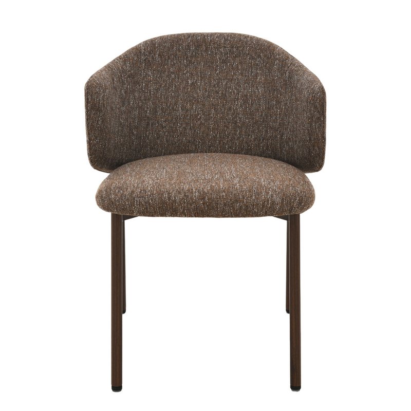 Jenna Dining Chair - Brown - Walnut Legs