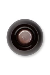 Vase Round Glass Chocolate Brown 23x26cm