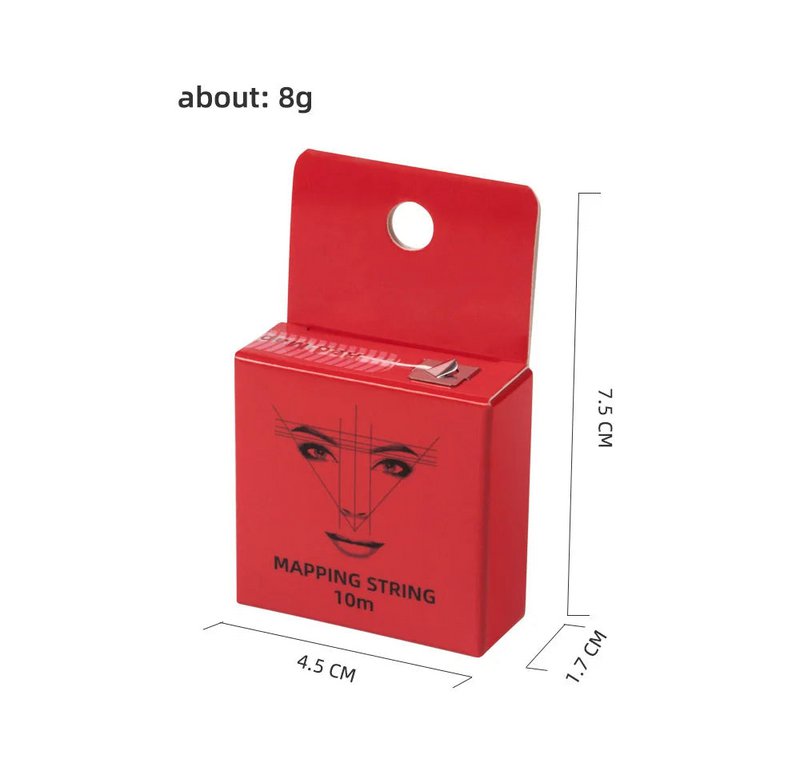 10 m do mapowania marker do brwi nitka tatuaż brwi punkt 1 pudełko MAPPING STRING Microblading brwi wstępnie tuszowany tatuaż PMU String