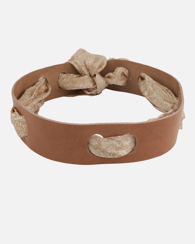 MADE TO ORDER Emi | Customizable Scarf Loops Leather Belt
