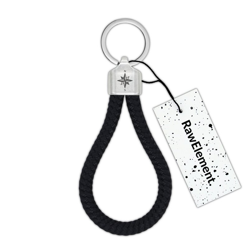 RAW ELEMENT Compass Nøglering - Nautical Rope Klatrereb - Inspireret af naturen, til mænd og kvinder | Original & håndlavet