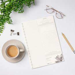 Prikkelarme A4 dagplanner 'Lotus' schrijfblok