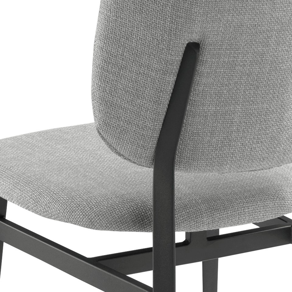 Light gray fabric chair 4147