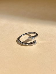 Bague Ajustable fine et minimaliste en Acier inoxydable