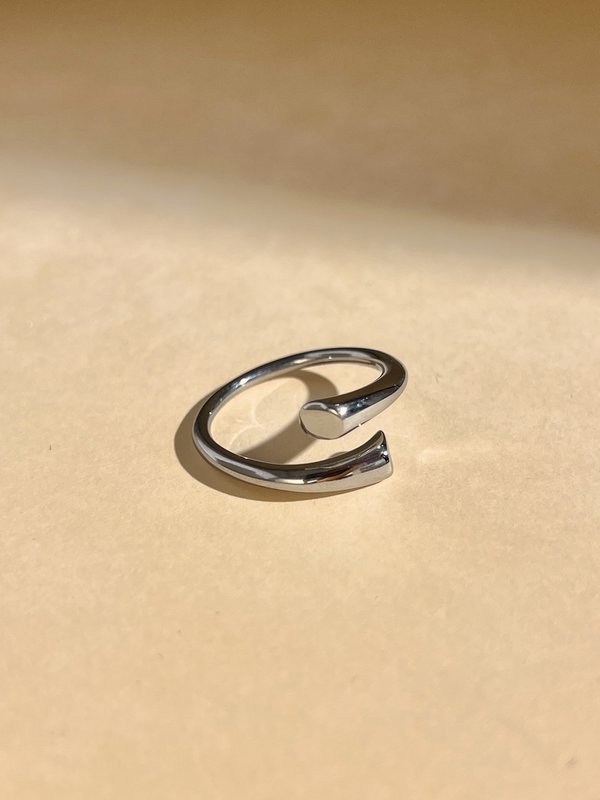 Bague Ajustable fine et minimaliste en Acier inoxydable