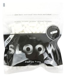 SLOOW Filtros de cigarrillos Bolsa con cierre resellable de 250 piezas Tamaño delgado 6 mm