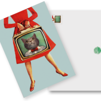 Postcard Cats Cats "Cat People"