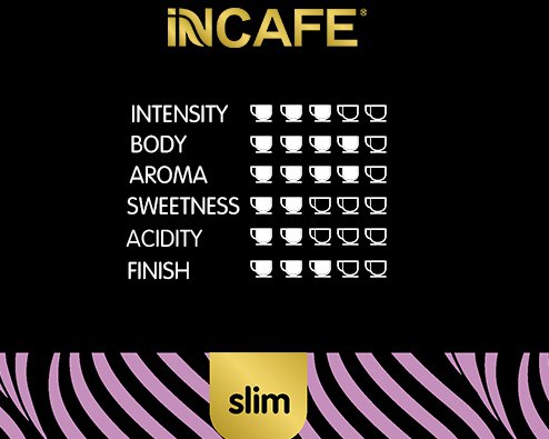 iNCAFE SLIM espresso coffee, 25 Nespresso comp. capsules