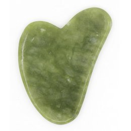 Gua Sha – Green Jade Stone – Delicate and Natural Massage – Well-being Accessory – Free Cover