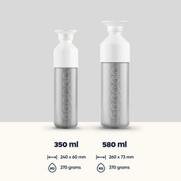 Dopperisoleret termos flaske sølv 350 ml