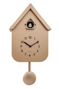 Wandklok 21,5x41,5x8,5cm - Slinger - Koekoek - NeXtime 'Twitter'