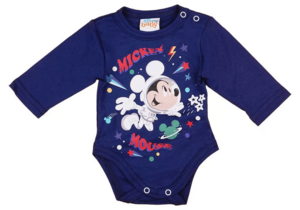 Disney Mickey Mouse Baby Body für Jungen, Blau