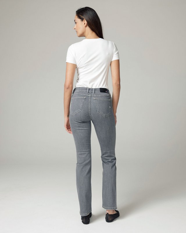 Jeans grigi a vita media a gamba dritta | Il messinese