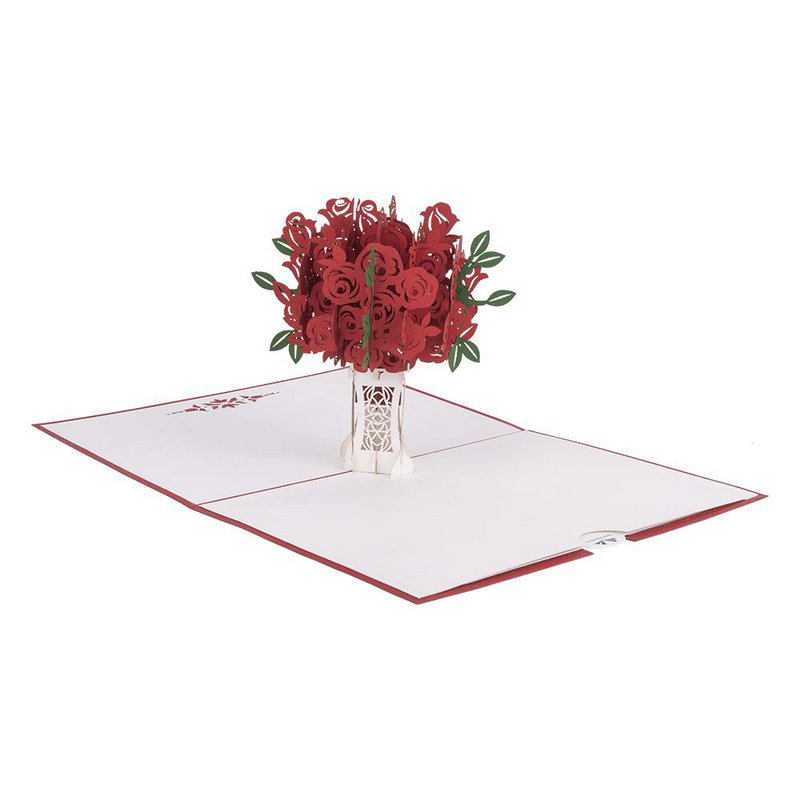 Carte pop-up Bouquet de roses