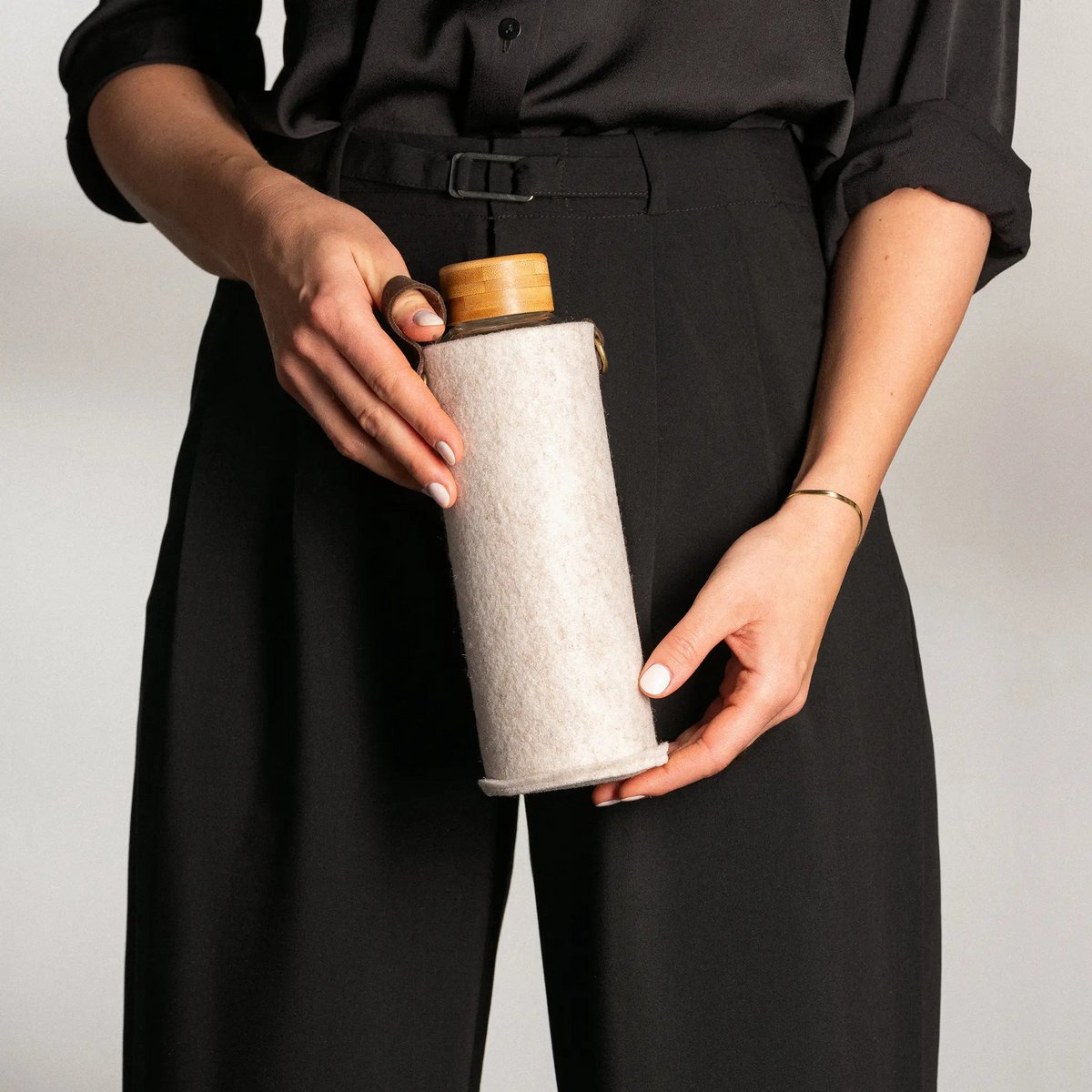 Protective cover made of rPET felt - "Ivory beige" by BELAMY